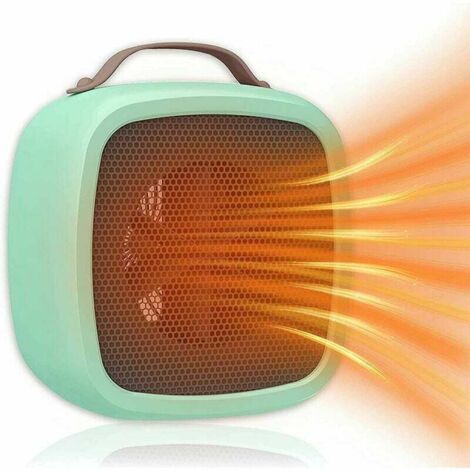 Chauffage Soufflant Portable, d'Hiver Mini Radiateur Soufflant électrique Céramique Adapté à la Chambre de au Bureau, au Salon Chauffage Soufflant Silencieux Basse Consommation (vert) (1/4)