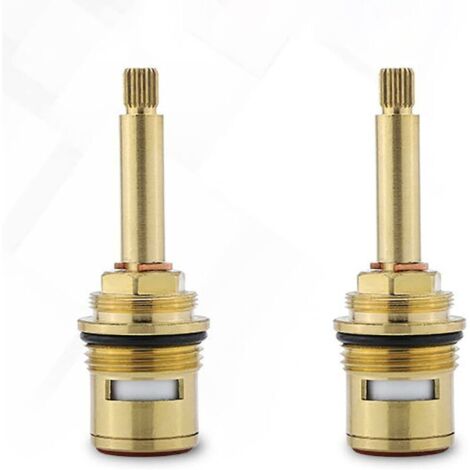 [JAMAIS UTILISÉ]KZQ Cartouches de remplacement de vannes de robinet en ceramique en laiton 2 pieces (rouge + bleu) (1/3)