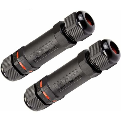 [JAMAIS UTILISÉ]Bote de Dérivation étanche, Lot de 2 Botiers électriques IP68 - Bote de Jonction  1mm-13mm, Facile à Installer (Noir, PVC) (1/5)