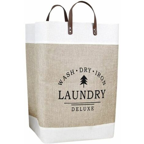 [JAMAIS UTILISÉ]Panier à Linge Pliable - Corbeilles à Linge pour Chambre à Coucher, Organisateur de Stockage - Paniers à Linge Décoratifs Imperméables avec Poignée - Convient pour Salle de Bain et Mai (1/5)