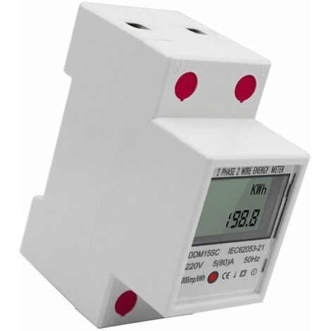 [JAMAIS UTILISÉ]Compteur D'énergie électrique, Moniteur De Consommation D'énergie, 5-80A 220V 50Hz (1/3)
