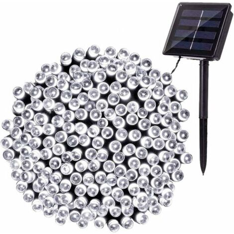 [JAMAIS UTILISÉ]Guirlande Lumineuse Extérieure Solaire FlkwoH, 22 Mètres avec 200 LED, étanche, 8 Modes d'éclairage, Parfaite pour Décoration de Jardin, Terrasse, Maison, Fête et Nol (Blanc) (1/5)