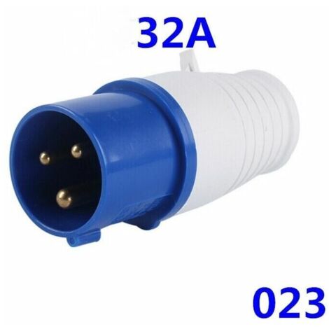 [JAMAIS UTILISÉ]Prise femelle industrielle et prise male industrielle 32A CEE Monophasé Triphasé, 220V-250V  étanche IP44  Pour rallonges, camping-cars  Photo haute résolution  Utilisation intérieure  (1/4)