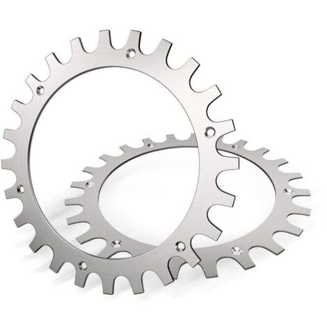 Vtizikl Crampons en acier inoxydable de qualité supérieure pour tondeuse à gazon Worx Landroid modèle S/M Épaisseur 2mm, Amélioration de la traction - Ébavurage poli - Diamètre de la roue : 205 mm (1/4)