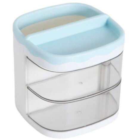 Vtizikl Organizer Azzurro Con Cassetti Organizzatore Scrivania Penne Trucco Cancelleria - (1/3)