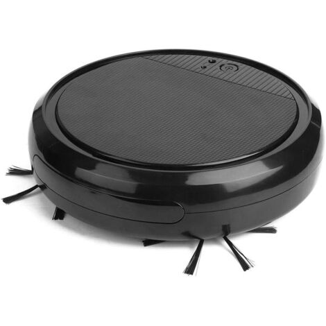 Vadrouille pour aspirateur robot, robot de balayage multifonctionnel intelligent à lumière ultraviolette, aspirateur silencieux à faible bruit pour poils d'animaux, tapis, sol dur, poussière(Noir) (1/5)
