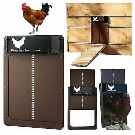 Ouvre-porte automatique pour poulailler, capteur de lumière, porte pour poulailler, porte pour animaux de compagnie (1/3)