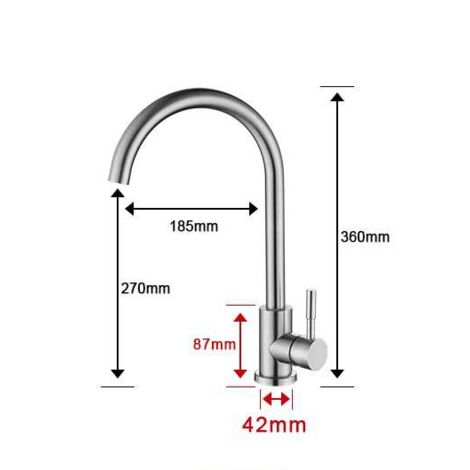 Robinet Eau Froide Hansa Nova – Acier Inoxydable Brossé, Vertical, Made In Germany