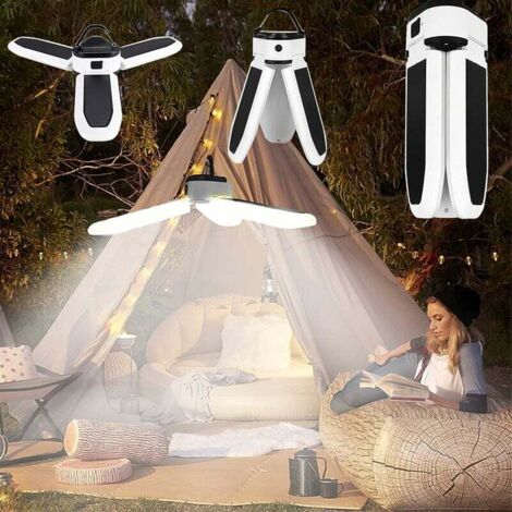 Lumière extérieure portative Lanterne de camping LED Solar Light Banque de puissance rechargeable Banque d'éclairage extérieur puissant Lampe d'urgence de la lampe de poche portable 1pcs (1/5)