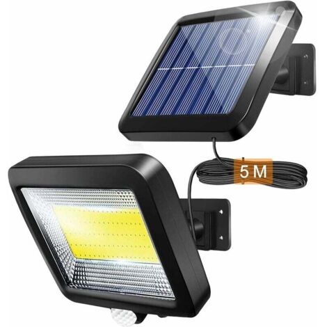 Lampe Solaire Extérieur avec Détecteur de Mouvements Infrarouge, Projecteur LED extérieur Avec Detecteur, Eclairage de Sécurité, Étanche , Pour Jardin, Entrepôt, Entrée (1/5)