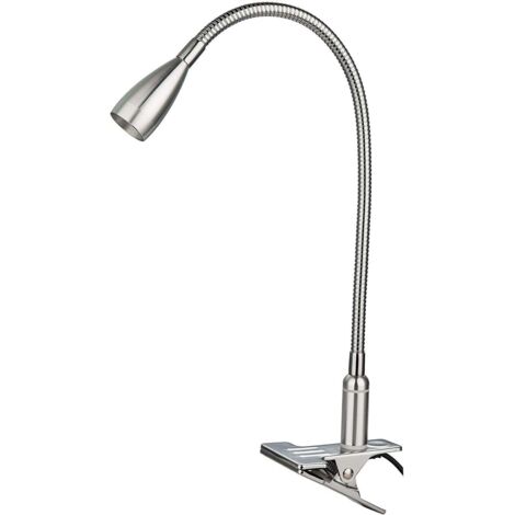 3W tactile Sensible en continu Dimmable flexible col de cygne Clip sur lampe de lecture de bureau Clamp lampe de chevet livre avec Dim LED affichage à LED réglable (blanc chaud ) [Classe énergétique A (1/5)