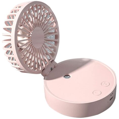 Mini ventilateur de bureau avec batterie (rose) (1/5)
