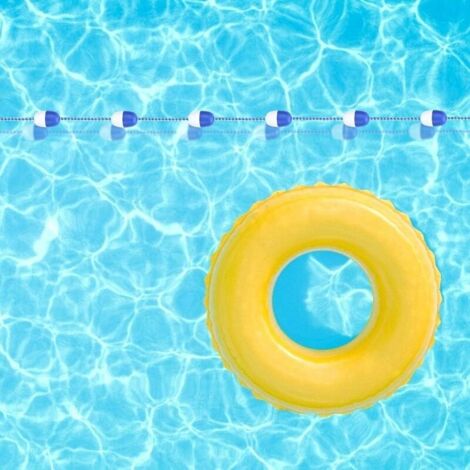 PYNQ 6x Balles Flotteurs Sécurité Piscine - Corde De Séparation 5m Ligne De Bouée
