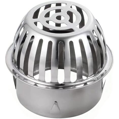Siphon Sol Amovible Anti Blocage, Siphon Sol Convexe en Acier Inoxydable, Siphon Sol Anti Blocage Jardin, Convient pour Les Drains Anti Blocage des Balcons, Salles Bains, Cours Extérieures, Etc (1/5)