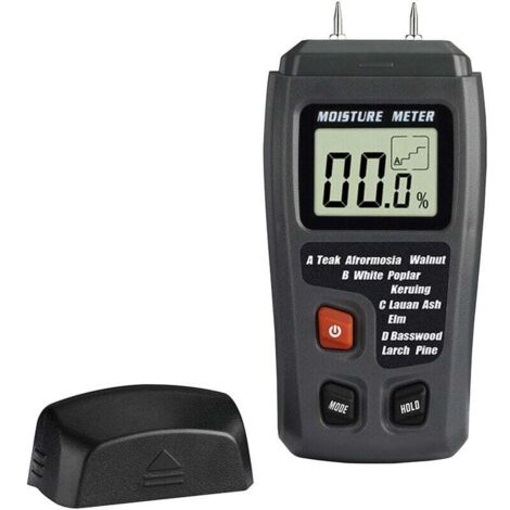 Testeur Humidité Bois (Sans pour autant pile 9V) Numérique à 2 Broches, Écran LCD 4 Modes, Précision : ±0,5% Détecteur d'Humidité de Bois pour Bois de Chauffage Papier Carton 099.9% de Bois 56Vingt (1/5)