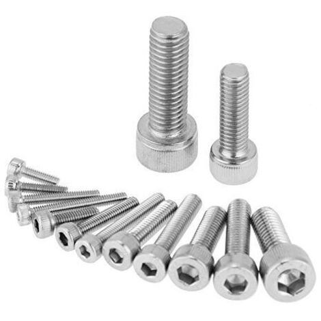 Vtizikl Lot De 135 Vis à Tête Hexagonale En Acier Inoxydable 304 M2.5 M3 M4 M5 M6 M8 Avec étui De Rangement (1/4)