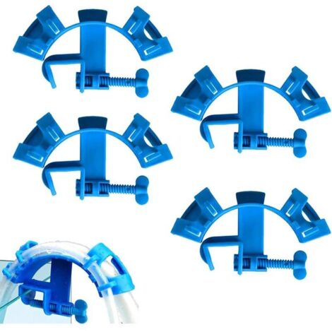 Vtizikl Lot of 4 Support De Tuyau d'eau d'Aquarium,Tuyau d'Aquarium Réglable,Support De Tuyau d'eau De Filtration d'Aquarium,Support De Tuyau pour Tube De Montage(Bleu) (1/4)