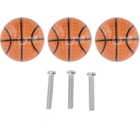 Vtizikl Set of 3 poignées de porte de cuisine en céramique à trou unique, boutons de tiroir de basket-ball (1/4)