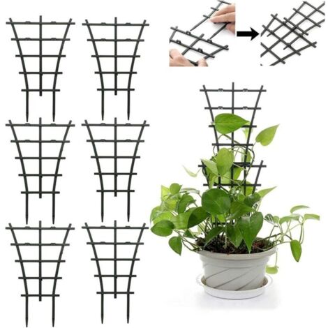 Vtizikl Supports pour plantes grimpantes, 6 pièces, treillis empilables, résistants à l'usure et réutilisables (1/4)