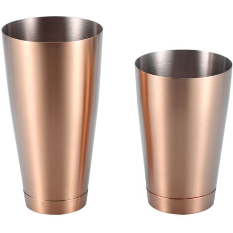 Vtizikl Boston Shaker Mixage barman en acier inoxydable 2 pièces (Or rose) (1/4)