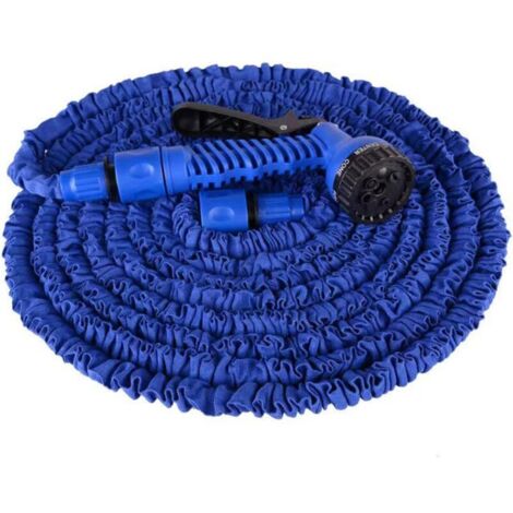 Vtizikl Tuyau d'arrosage extensible de 20 m200ft 60 m après l'arrosage - Tuyau d'arrosage extensible avec buse de pulvérisation à 7 fonctions - Tuyau d'arrosage extensible - Connecteurs 1,9 cm - 1,27  (1/4)