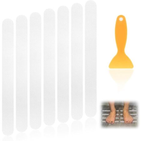 Vtizikl Lot de 24 autocollants antidérapants pour douche, adhésif de sécurité antidérapant pour salles de bains, escaliers 238cm (1/4)