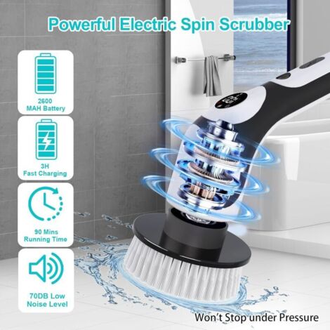 Lot De 4 Têtes De Rechange Pour Brosse Électrique Rotative Sans Fil - Nettoyage Profond Salle De Bain, Cuisine, Carrelage, Baignoire