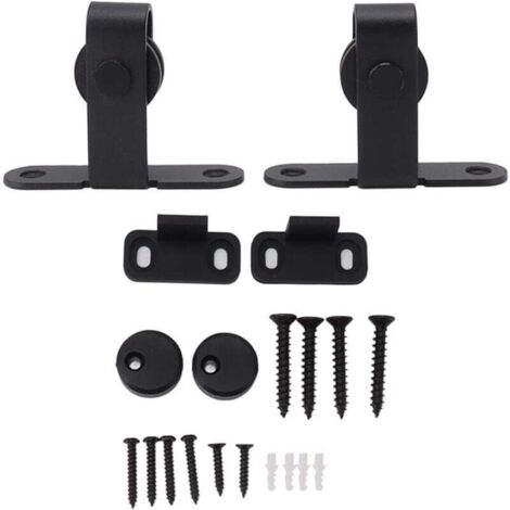 Vtizikl Porte Suspendue Rail, 1 Paire, Matériel de construction Construction Porte Coulissante Agricole Porte de Serre Suspendue Rail Roue Matériel pour Porte de Grange (1/4)