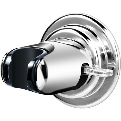 Vtizikl Support de pommeau de douche, support de douchette à main à ventouse sous vide solide, ventouse de support de douche réglable universel, support de ventouse mural amovible, plastique ABS (1/4)