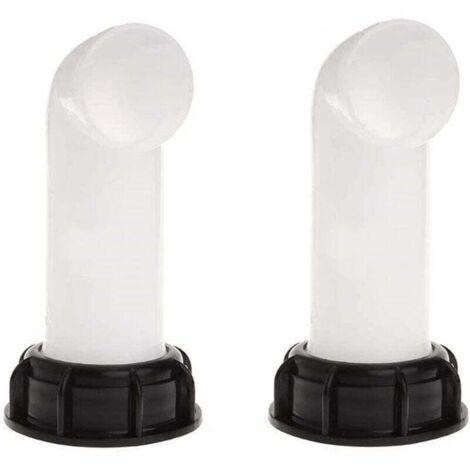 Vtizikl Bec de Vidange avec Ecrou IBC, 2Pcs Buse de Réservoir d'eau Raccord, Vanne Cuve a Eau, IBC Rallonge de Cuve pour Réservoirs D'eau IBC, Irrigation Agricole, Pipelines, 60MM (1/4)