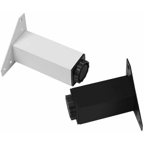 Lot de 4，Pieds pour Meubles， Vis Incluses，Pieds DIY en Alliage d'aluminiumS，10 cm，blanc (1/4)