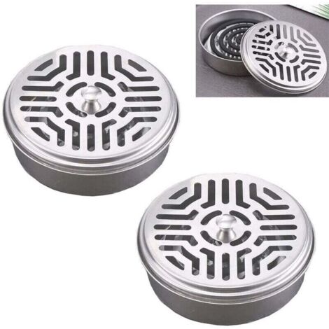 Vtizikl 2 Pièces Supports en Spirale de Moustiques en Acier Inoxydable, pour Bobines de Moustiques, Support Spirale Anti Moustique Bobine, pour Maison, Jardin, Camping, Pêche, Voyage, Extérieur (1/4)