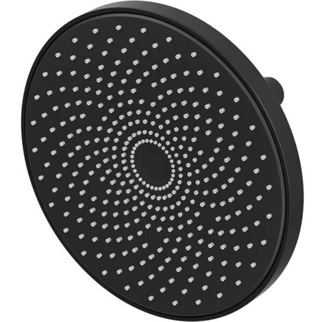 Vtizikl 10'' Pomme de Douche Pluie , Pommeau de Douche Fixe Haute Pression Avec Panneau Rond En Forme de Ciel éToilé Noir, 369 Trous de Bec Anti-Bouchage, Boule de Rotation 360° RéGlable (1/4)