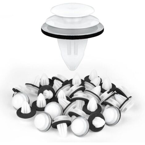 Vtizikl 50PCS Universal Retenue Vehicle Clips Rivets en Plastique, Fixation de Carrosserie Garniture de Voiture pour Auto Voitures Panneaux de Portes (1/4)