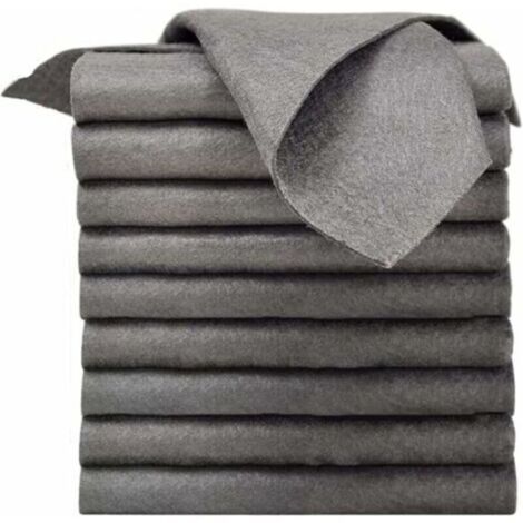 Vtizikl Chiffon de Nettoyage Magique pour Les Vitres, 20 Pièces Chiffons Nettoyage Magique Epaissi Forte Absorption d'eau Outils pour Verre Voiture Maison Cuisine Salle de Bain,gris (1/4)