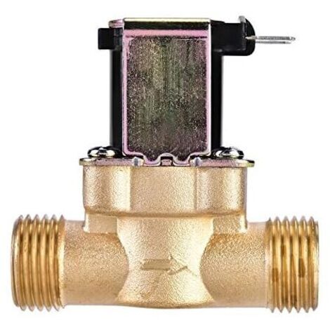 Vtizikl Électrovanne Brass 1/2" AC 220V N/C normalement fermée pour la commande d'eau (1/4)