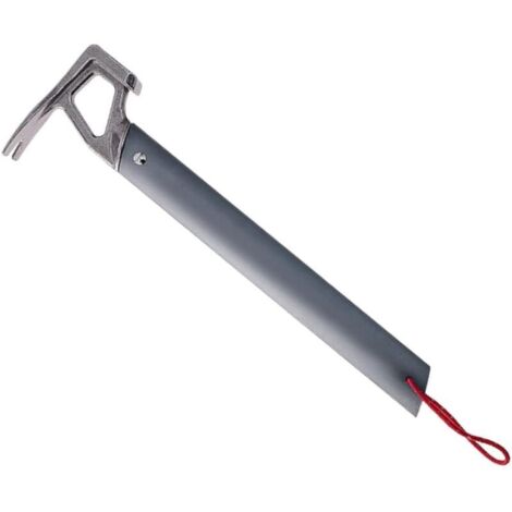 Vtizikl Marteau de tente Tent en aluminium, léger et multifonctionnel, pour le camping et la randonnée. Outil idéal pour arracher les piquets de tente et d'auvent (gris). (1/4)