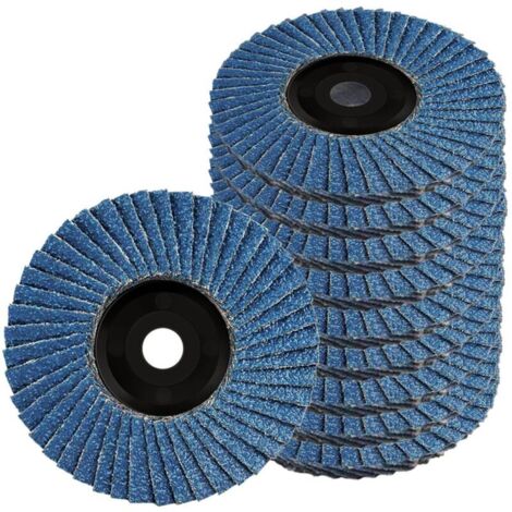 Vtizikl Lot de 12 disques à lamelles - 75 mm x 10 mm - Grain 40/60/80/120 - Pour meuleuse d'angle de 3" (1/4)