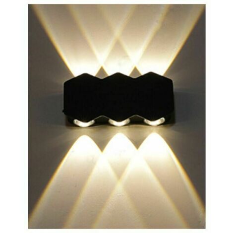 Vtizikl 6 LED Applique extérieure Intérieur et extérieur LED étanche blanc chaud lumière applique murale terrasse lampe (1/5)