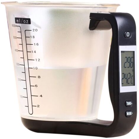 Vtizikl Tasse à mesurer électronique, balances de cuisine, gobelet numérique, hôte, mesure de la température, avec écran LCD (1/5)