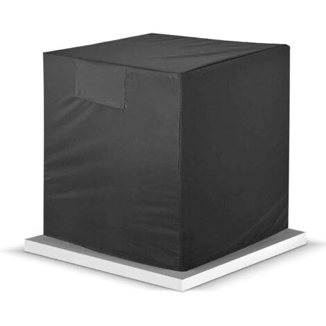 Vtizikl Couvercles de climatiseur central pour unités extérieures, couvercle étanche extérieur pour climatiseur Couvercle de climatiseur résistant à la poussière, noir avec évent (38 W x 38 P x 40 H) (1/5)