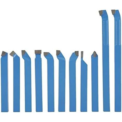 Vtizikl 11Pcs Outils de tour Bits, Tour de coupe au carbure Ensemble d'outils de tournage Ensemble de fraisage de soudage pour tour à métal (1/5)