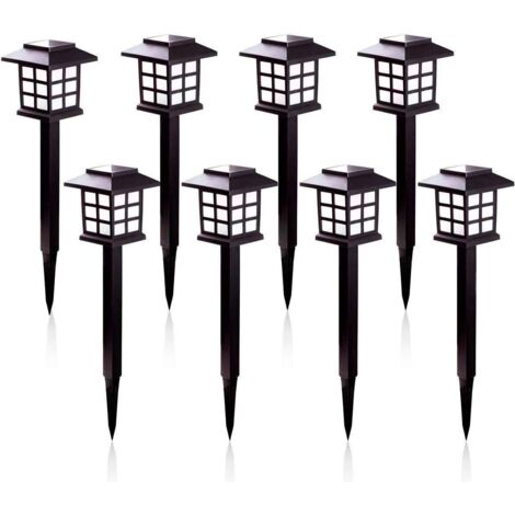 Vtizikl Lampes Solaires de Jardin - Éclairage Solaire Lumière Blanche Chaude et Solaire Étanche IP55 Pour extérieur Villa pelouse Jardin, Paysage, Allée, Cour, Patio (Lot de 8) (1/5)