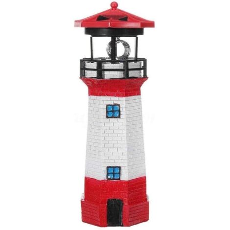Vtizikl Garden Phare Éclairage LED Solaire Lampes de Jardin Lampe LED Solaire Lumière de Décoration - LED Rotative Étanche Lumière de Capteur Extérieur, Lampe de Décoration de Paysage de Jardin (1/4)