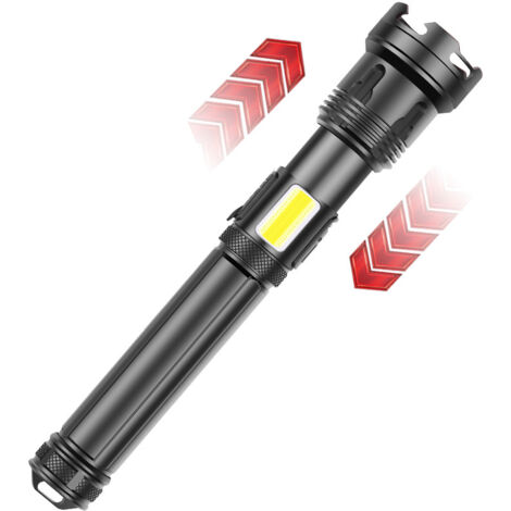 MSBD Lampe torche LED super puissante, torche tactique militaire LED 3000 lumens pour le camping, la randonnée (1/5)