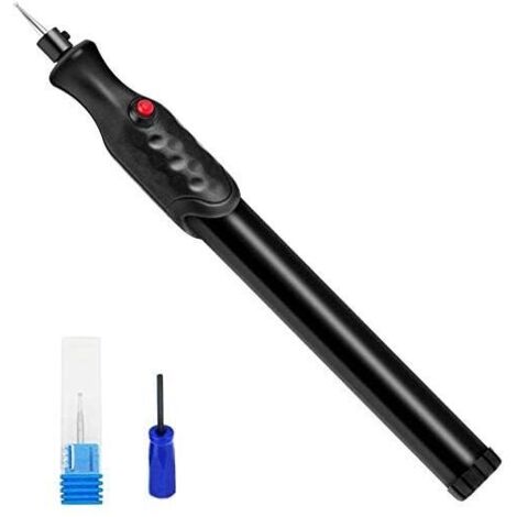 Vtizikl Stylo à graver , stylo à graver électrique portable, outils de gravure à pointe diamant pour bijoux, métal, verre, pierre, plastique, bois (1/4)