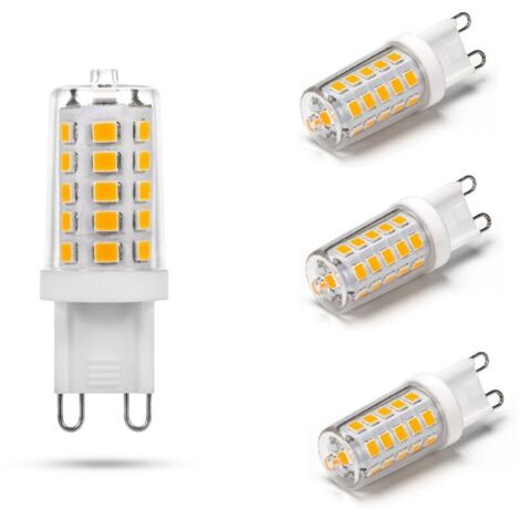 Vtizikl Ampoule LED  G9, 5 W, 500 lm, équivalent à une ampoule halogène de 50 W, blanc chaud 3000 K, 220-240 V, IRC 85, non dimmable, économie d'énergie, culot en céramique, culot G9 standard, lot de  (1/4)