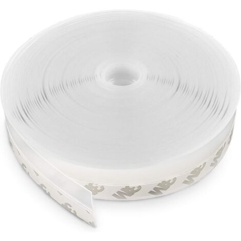 Vtizikl Joint d'étanchéité en silicone , joint d'étanchéité autocollant pour bas de porte, joint d'étanchéité pour bas de porte, étanche, coupe-vent, anti-poussière, joint silencieux (35 mm x 10 m) (1/4)
