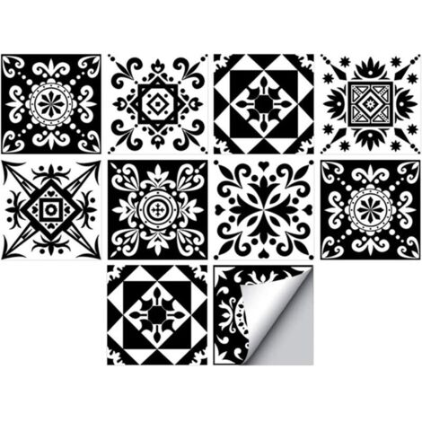 Vtizikl 20 feuilles d'autocollants pour carrelage mural de 15 cm (1/4)