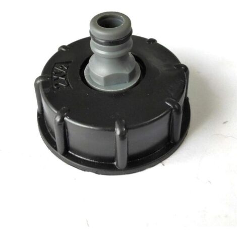 Vtizikl Adaptateur de robinet pour réservoir IBC à filetage grossier Plastic S60X6 pour réservoir IBC de 1/2 pouce (1/4)